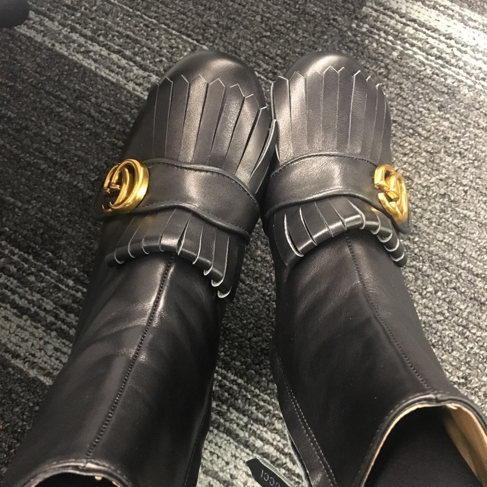 Gucci gg marmont ankle boots